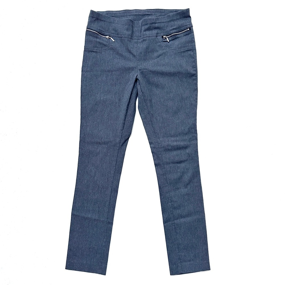 Joe Benbasset Grey Skinny Pants Stretch Elastic Waist Zipper Detail M